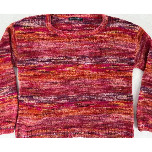 Peruvian Connection Alpaca Sweater Knit Red Stripe Long Sleeve - Picture 7 of 10